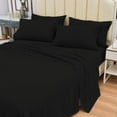 thumbnail image 1 of 6 Piece Bamboo Sheets Set- Silky-Stronger Than Cotton Cool Sheets-Wrinkle Free-Deep Pockets 16"-Extremely Soft Bamboo Rayon Sheets-King,Black, 1 of 5