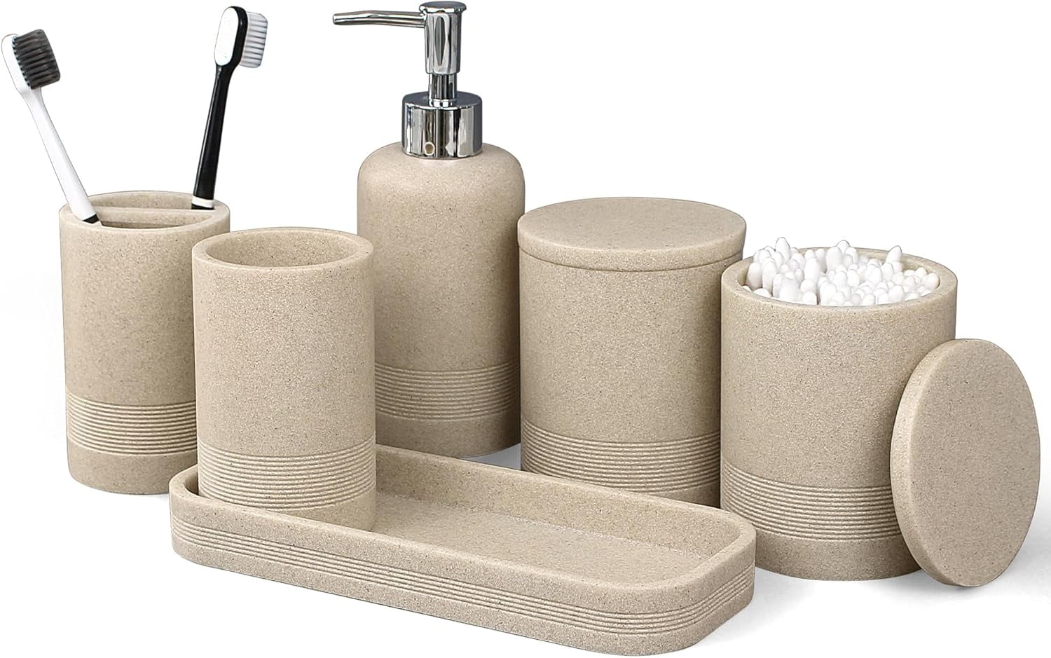 6-Piece Bathroom Accessories Set, Bathroom Accessory Set with Soap ...