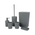 thumbnail image 1 of 6 Piece Bathroom Set Plastic Toothbrush Holder Waste Bin Combo For Modern Bathroom Storage, 1 of 9