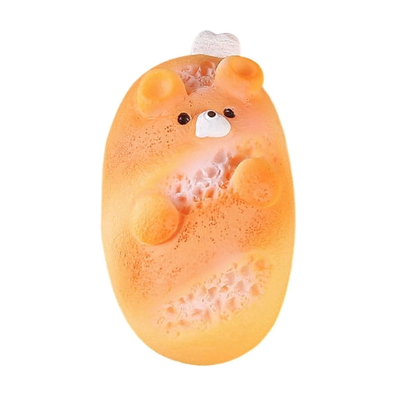 6-Piece Bear Bread Resin Magnet Set, Cute Croissant and Donut Fridge Magnets, Decorative Kitchen Magnets for Cabinets Photos Notes Lockers and Gifts