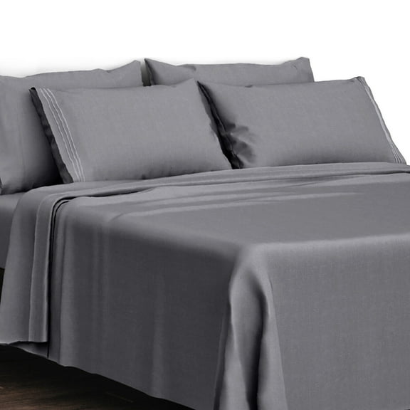 6 Piece Bed Sheet Set 1800 Series Microfiber Comfort Deep Pocket Hotel Bedsheets