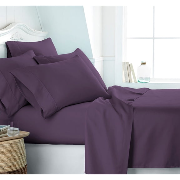 6 Piece Bed Sheet Set 2100 Series Microfiber Comfort Deep Pocket Hotel Bedsheets