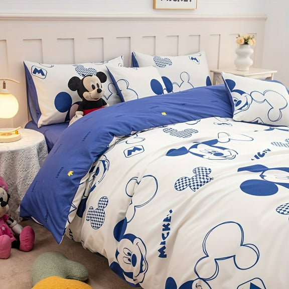 6-Piece Bedding Set (1 Bed Sheet + 1 Duvet Cover + 2 Pillowcases + 2 Pillowcases, No Filling), Soft, Comfortable, Skin-Friendly, Breathable Bedding Suitable for All Seasons