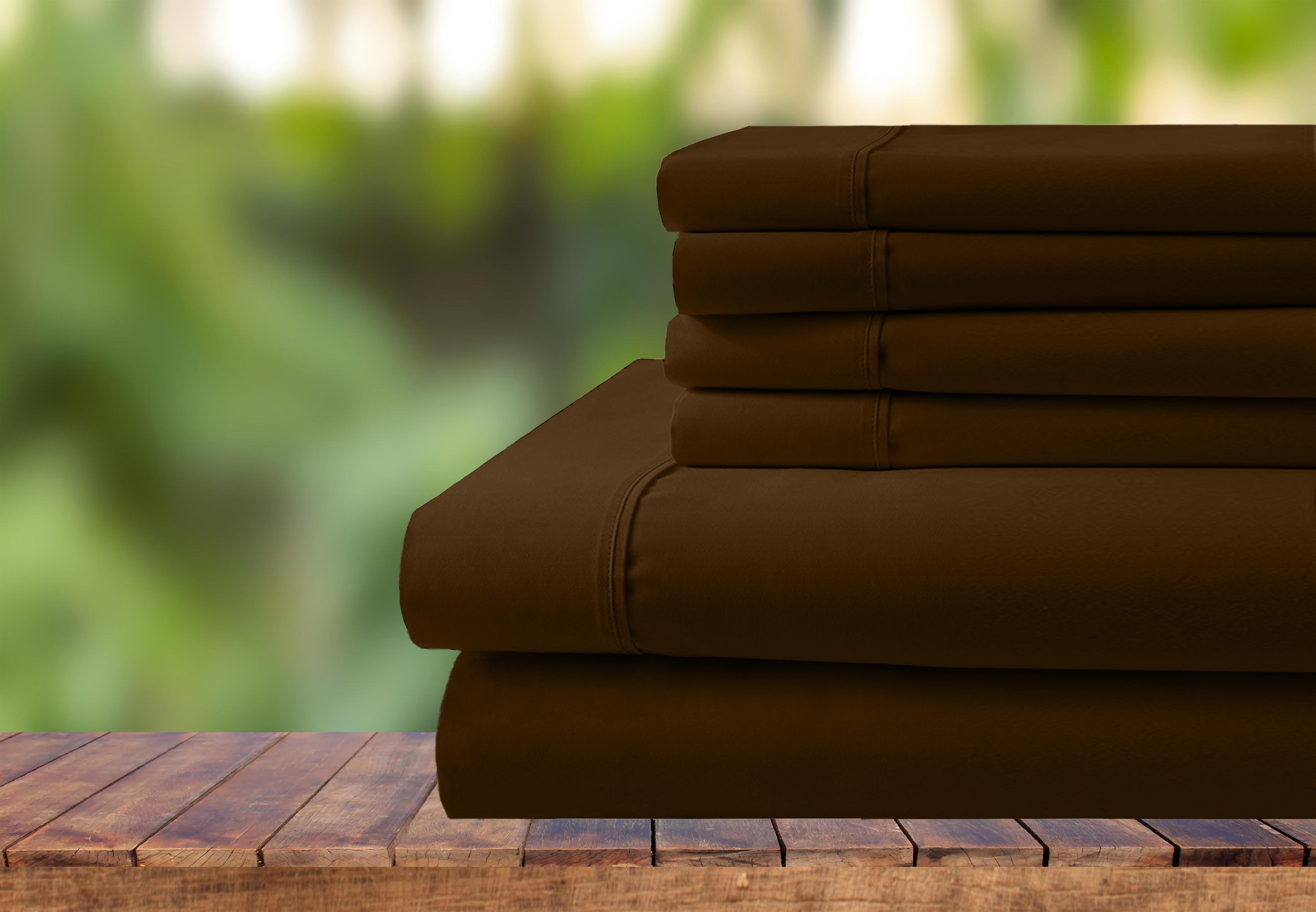 6 Piece Bedding Set, 100% Organic Cotton 500 Thread Count, 12" Deep ...