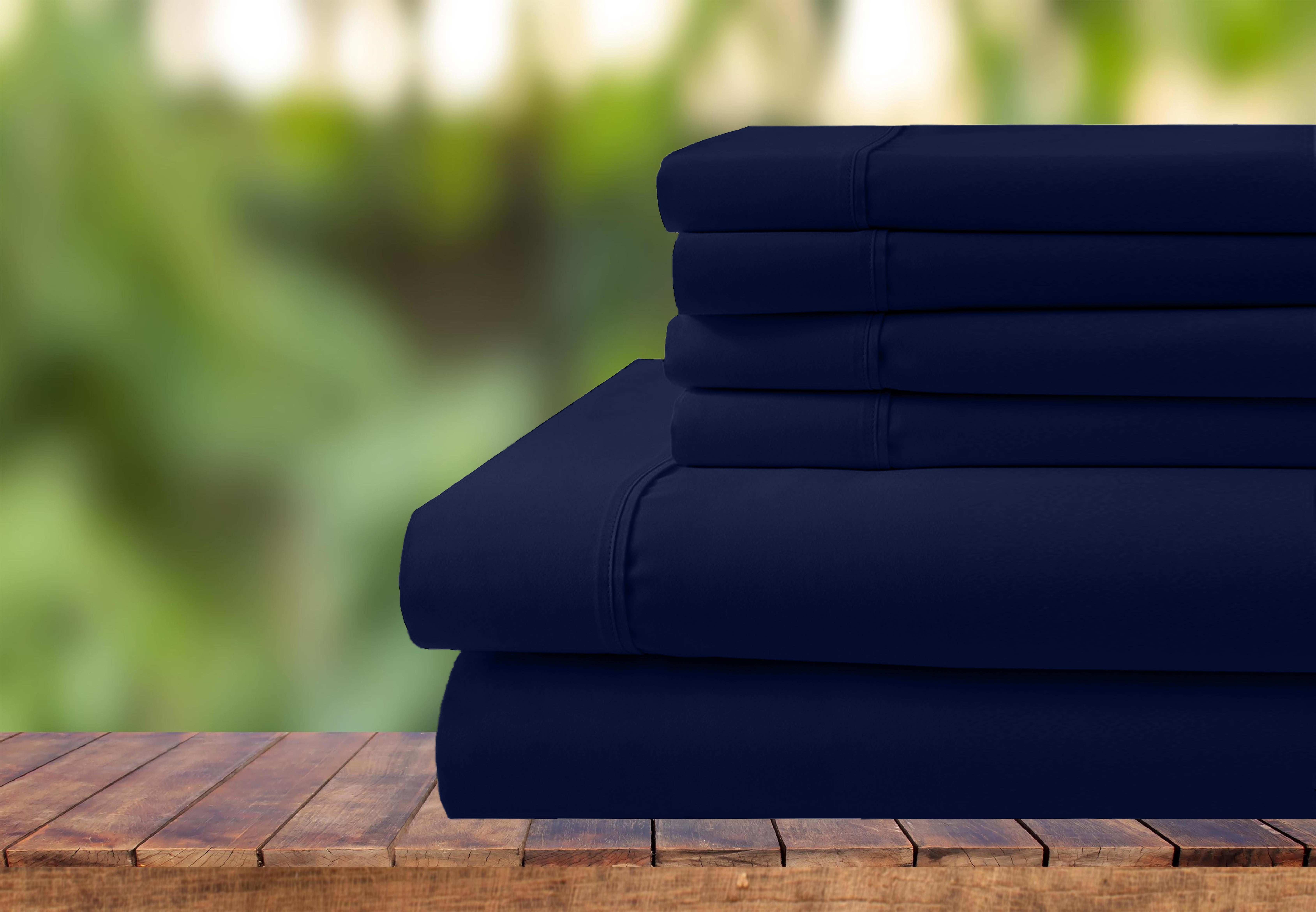 6 Piece Bedding Set, 100% Organic Cotton 600 Thread Count, 10 