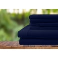 thumbnail image 1 of 6 Piece Bedding Set, 100% Organic Cotton 600 Thread Count, 24" Deep Pocket - [King, Navy Blue], 1 of 7