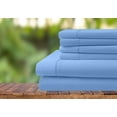 thumbnail image 1 of 6 Piece Bedding Set, 100% Organic Cotton 700 Thread Count, 18" Deep Pocket - [RV-King, Light Blue], 1 of 1