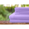 thumbnail image 1 of 6 Piece Bedding Set, 100% Organic Cotton Bed Sheet Set 1000 Thread Count, Crisp and Cooling Sateen Weave, Soft Breathable, Eco-Friendly, 12" Deep Pocket -(Lilac, King), 1 of 7