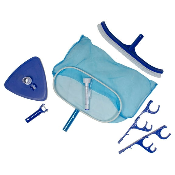 Bed Bath & Beyond Assorted Pool Maintenance Cleaning Kit, Blue, 8", 6-Piece