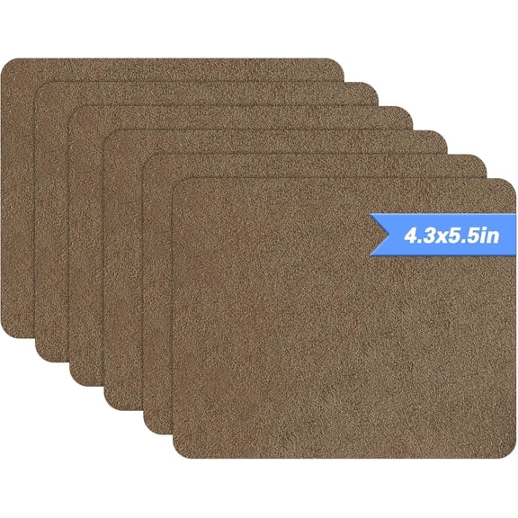 6 Piece Brown Microfiber Sofa Repair Patches, Self-Adhesive Fabric Sofa Patch Set for Quick Fixing
