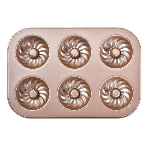 6 Piece Cake Baking Pan Household Baking Donut Kitchen Baking Non-stick Baking Pan