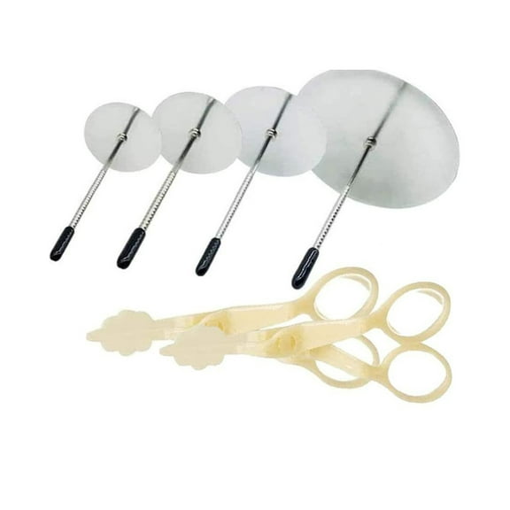 6 Piece Cake Flower Nail Set with Flower Lifter Scissors for Fondant Decorating and Icing Techniques for Baking Projects