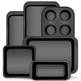 thumbnail image 1 of 6-Piece Carbon Steel Nonstick Bakeware Set Black, For Baking, Roasting, Cooking, 1 of 8