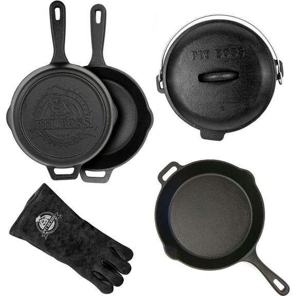 6 Piece Cast Iron Starter Set - Black