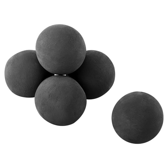 6-Piece Ceramic Fire Balls Set  5-Inch Reusable Lava Rocks, Fire Stones for Fire Pit, Outdoor Decor & Gas Burners