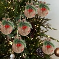 thumbnail image 1 of 6-Piece Christmas Foam Bauble Set, Ruffled Tree Hanging Ornaments, Holiday Decor and Home Decoration for Festive Season and Party, 1 of 6