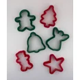 thumbnail image 1 of 6 Piece Christmas Plastic Cookie Cutter Set Stencil Tree Angel Bell Gingerbread, 1 of 6