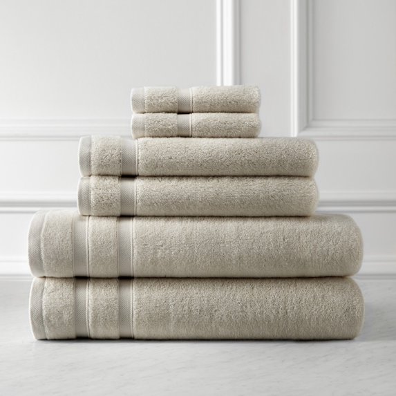 6-Piece Classic Luxury Towel Set 650 GSM Combed Soft Cotton