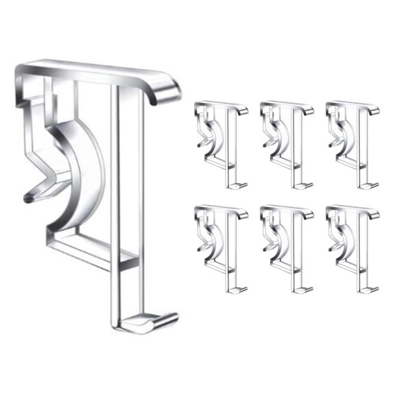 6-Piece Clear Plastic Blind Valance Clips, 2-Inch Retainer Holder for Window Blinds, for Most Standard Valances for Home, Office & School