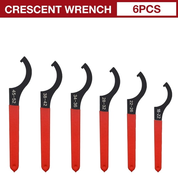 6-Piece Coilover Hook Spanner Wrench Set  Carbon Steel Shock Absorber Adjustment Tools For Suspension Tuning