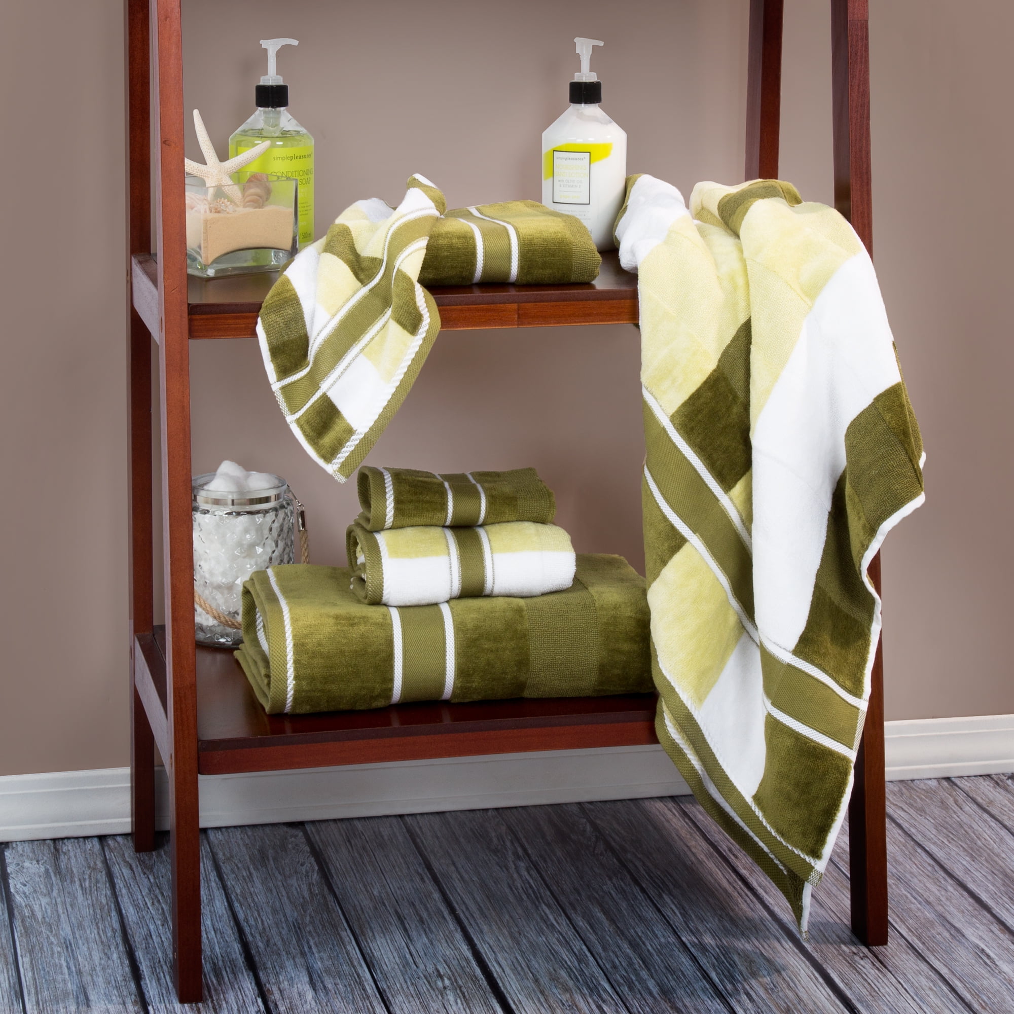 6 Piece Complete Bathroom Towel Set- Luxurious Spa Quality 100% Cotton ...