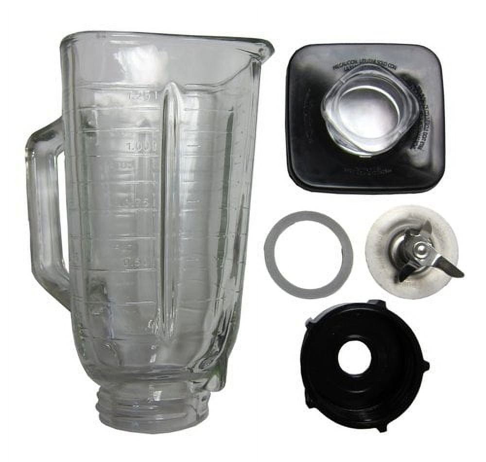 Compatible Oster Blender Glass XL Pitcher 1.75 Liter 6 Piece Replacement Kit