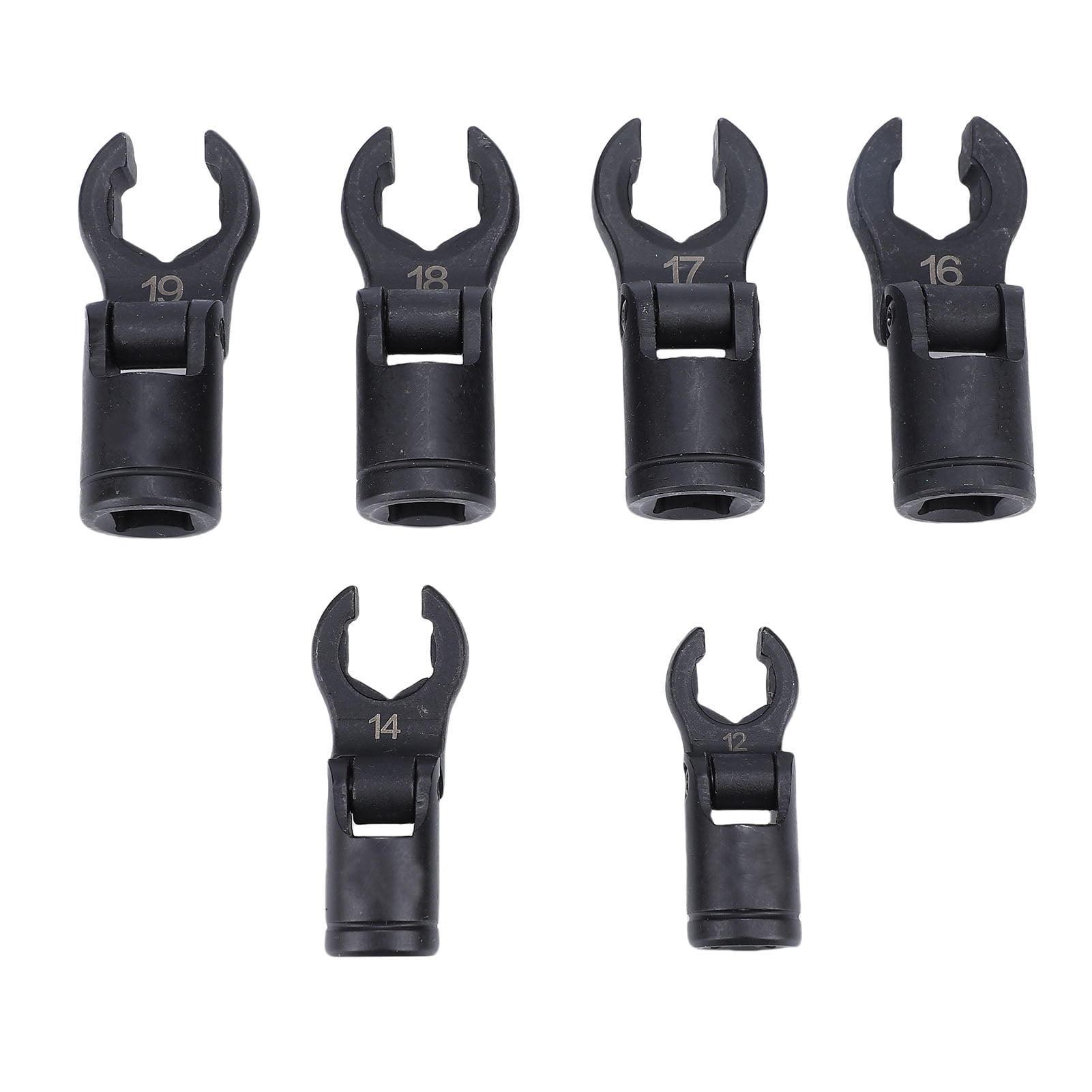 Point Crowe 6-Piece Crows Foot Wrench Set 1/2 & 3/8 Inch Drive 6-Point Flexible ...