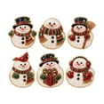 thumbnail image 1 of 6 Piece DIY Diamond Painting Fridge Magnets Kit Pearl Decor Craft Set with Christmas Holiday Character and Tree Designs, 1 of 4