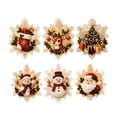 thumbnail image 1 of 6 Piece DIY Diamond Painting Fridge Magnets Kit Pearl Decor Craft Set with Christmas Holiday Character and Tree Designs, 1 of 4
