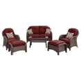 thumbnail image 1 of 6 Piece Deep Seating Wicker Patio Conversation Set, 1 of 10