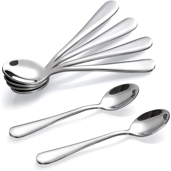 6-Piece Demitasse Espresso Spoons, 4 Inches Stainless Steel Mini Coffee Spoons