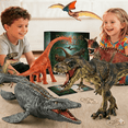 thumbnail image 1 of 6Pcs Jumbo Dinosaur toys for boys 3-6 years, Realistic  Dino Action Figure Set with Movable Jaw, Durable Dino Playset for Birthday Dinosaur Lovers Birthday, 1 of 11