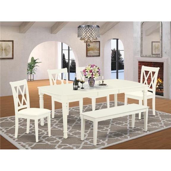 6 Piece Dover Dining Set - Linen White