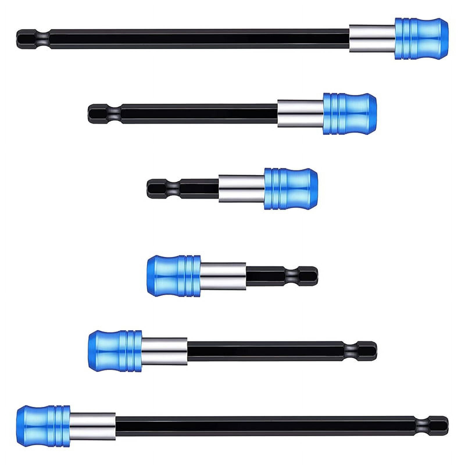 6-Piece Drill Extension Quick Release Magnetic Screwdriver Bit Base 1/4 ...