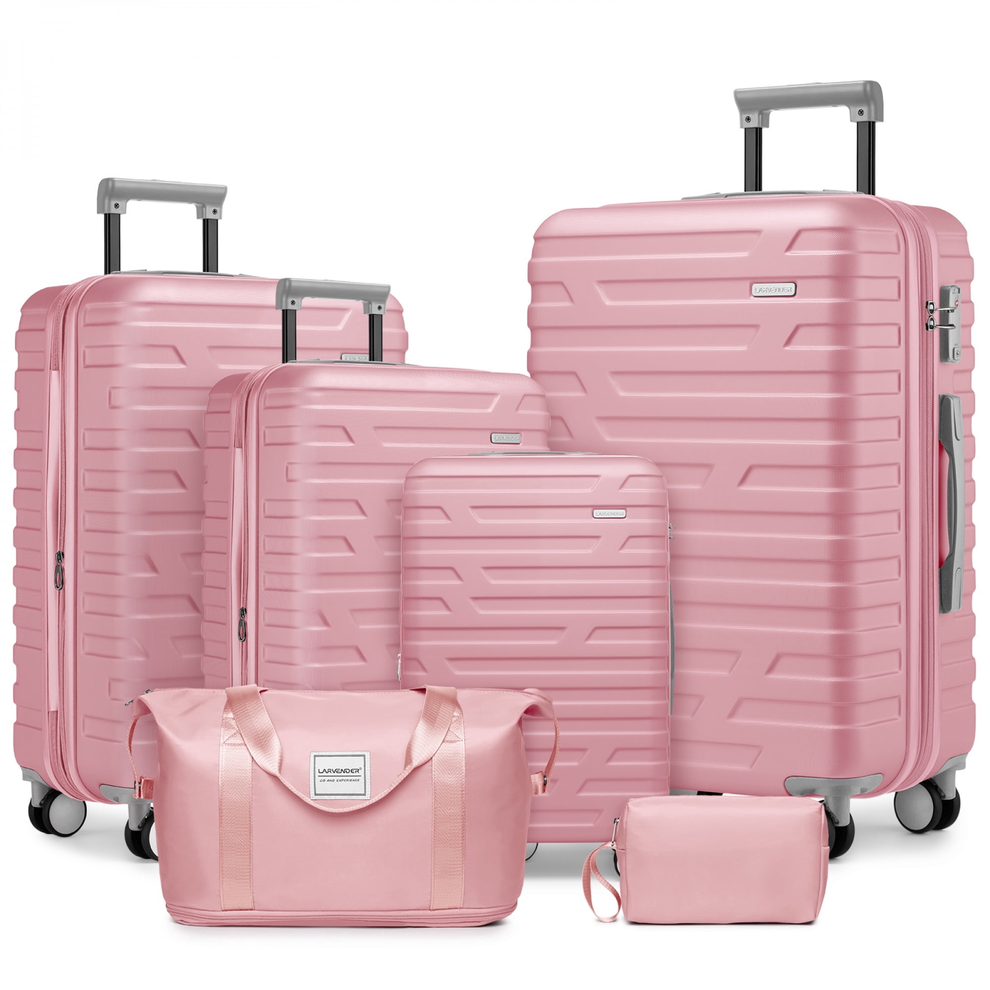 6-Piece Expandable Hardside Luggage Set with Spinner Wheels & TSA Lock - Includes Duffel Bags