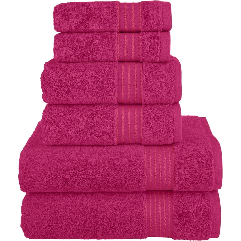 Elegant Comfort 6-Piece Luxury Bath Towel, Hand and