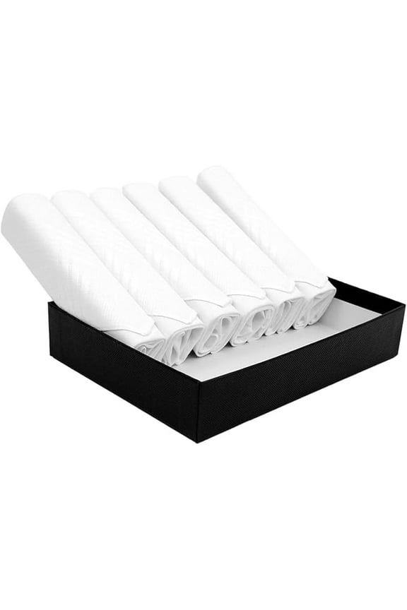 6-Piece Fancy Cotton Handkerchiefs for Men by Umo Lorenzo