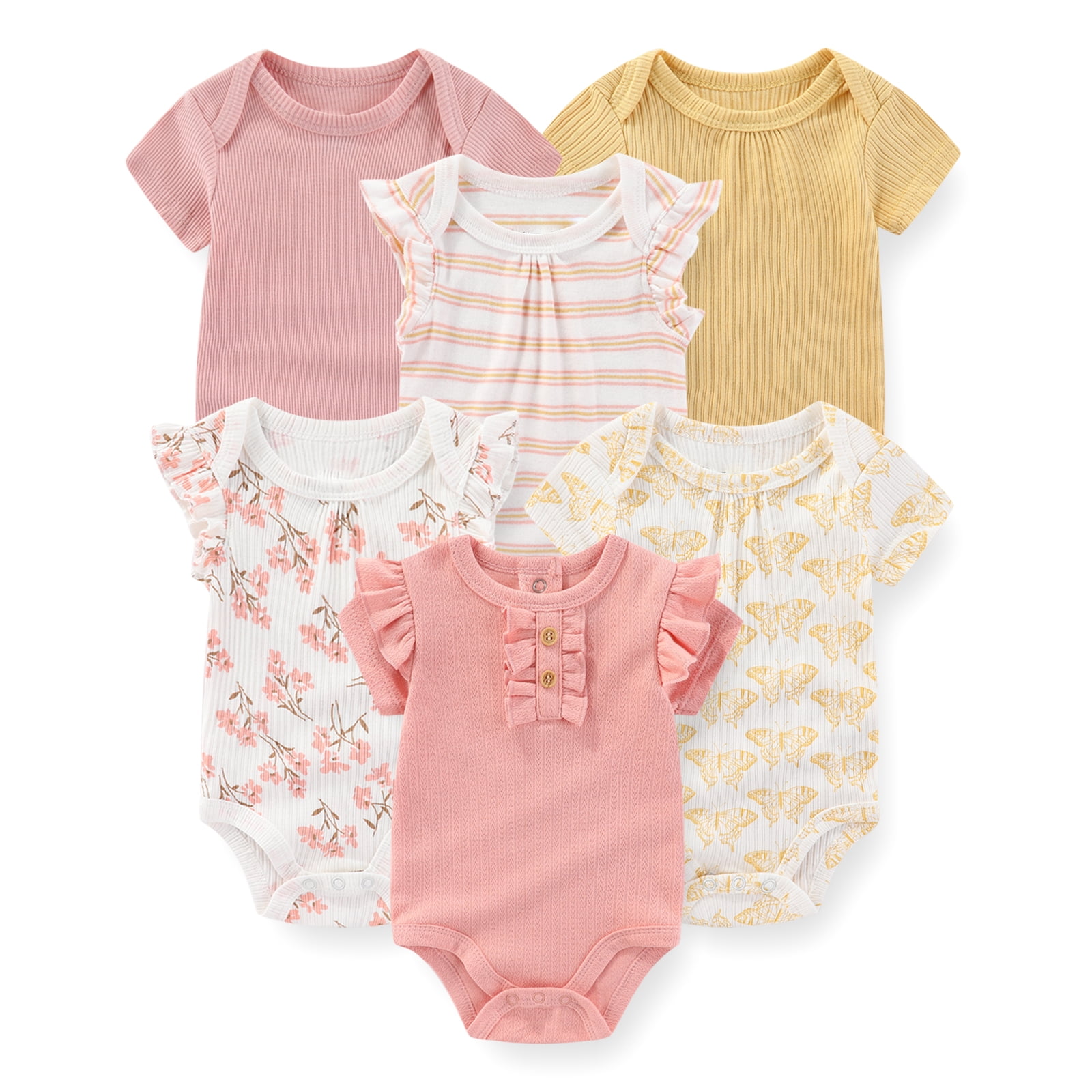 Pcs Short Sleeve Unisex Organic Cotton Gender Neutral Newborn