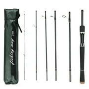 6 Piece Fishing Pole Ultralight Spinning/Casting Rod Travel Fishing Rod with Storage Bag