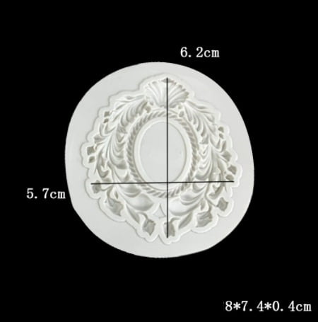 6-Piece Fondant Frame Mold - Vintage Border Embossed Photo Frame Mold ...