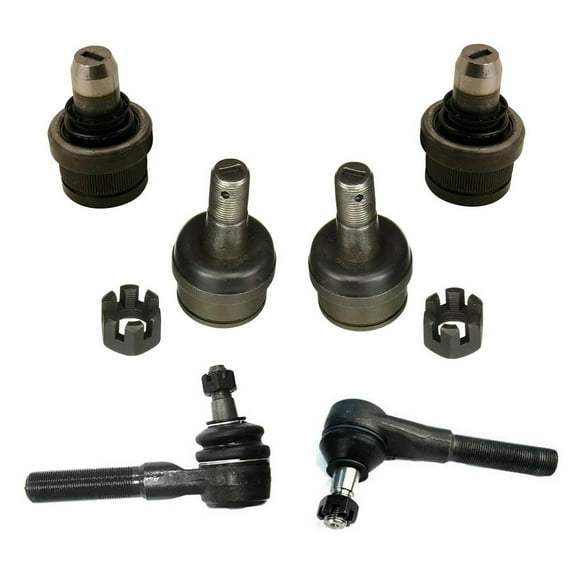 6 Piece Front Tie Rod Ends Upper & Lower Ball Joints Complete Suspension Kit Compatible with RWD ONLY Fits select: 1987-1996 FORD F150