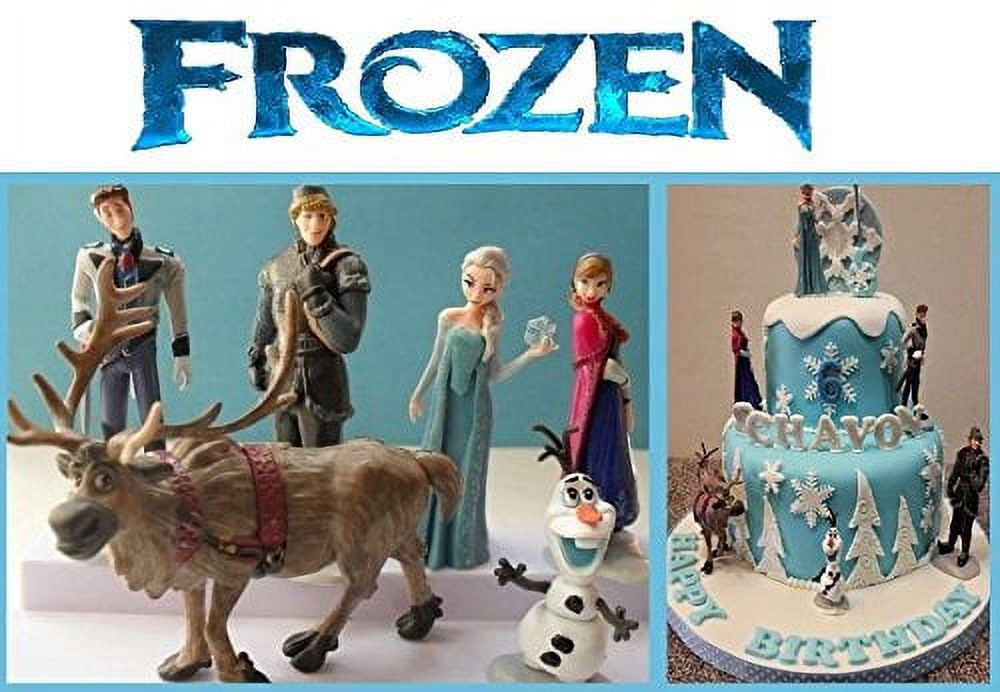 6 Piece Frozen Play Set Toy Figure Set Cake Decoration Toppers Elsa Anna Olaf