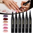 thumbnail image 1 of 6-Piece Gel Nail Polish Pen Set, 3-in-1 UV LED Nail Art Markers with Precision Tip, One-Step Gel Manicure Pens for DIY Nail Designs, 1 of 5