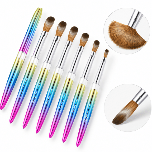 6-Piece Gradient Kolinsky Sable Art Brush Set, Sizes 4/8/10/12/14/16