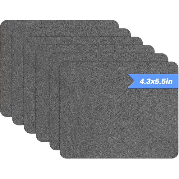 6 Piece Gray Microfiber Self-Adhesive Fabric Repair Patches for Sofa – Easy Quick Fix with Durable Luxurious Appearance
