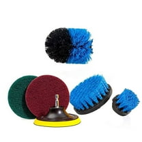6-Piece Grout Power Cleaning Brush Combo Tool Kit, Drill Attachments for Bathroom and Kitchen Cleaning, Nylon Bristles for Grout, Tile, and Carpet