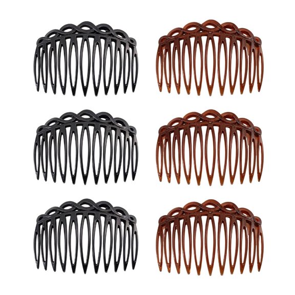 6 Piece Hair Combs Set Stylish French Side Combs for Most Hair Types Styling