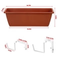 thumbnail image 1 of 6-Piece Hanging Planter Fence Planter Hanging Planter for Outdoor Plants Metal Hanging Bucket Pot with Drainage Holes and Hooks for Outdoor Porch, 1 of 5