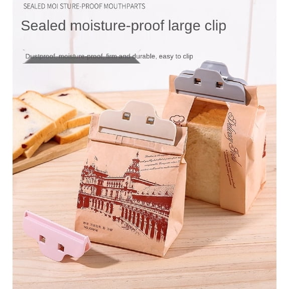 6 Piece Chip Bag Clips Set, Food Bag Sealing Clips for Snack Bags, Bread Bags and Kitchen Storage, TIKA