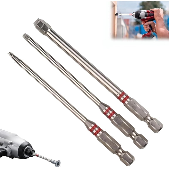 6-Piece Hex Screwdriver Bit Set, Magnetic Hex Shank Hexs Key Screwdriver Bit, Pagoda Shaped Drill Bit, A Single Tool Can Securely Fasten Nuts Ranging from 1.5mm to 6mm for Drills (65mm-3Pcs)